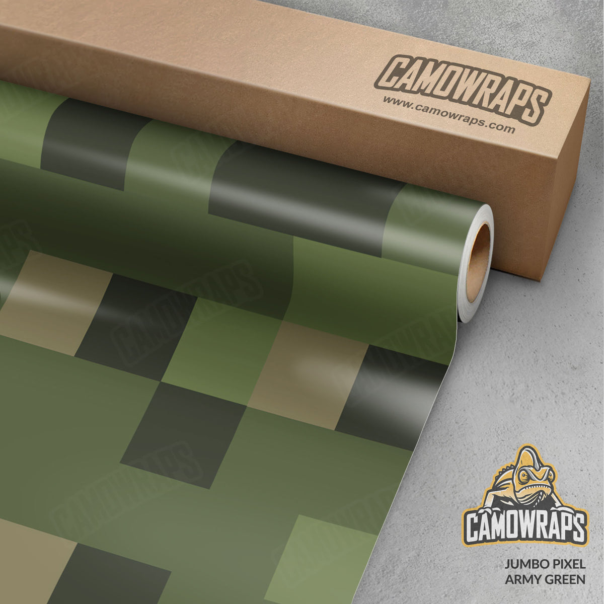 Pixel Army Green Gun Skin Vinyl Wrap
