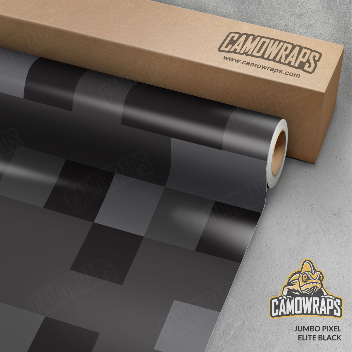 Pixel Elite Black Gun Skin Vinyl Wrap
