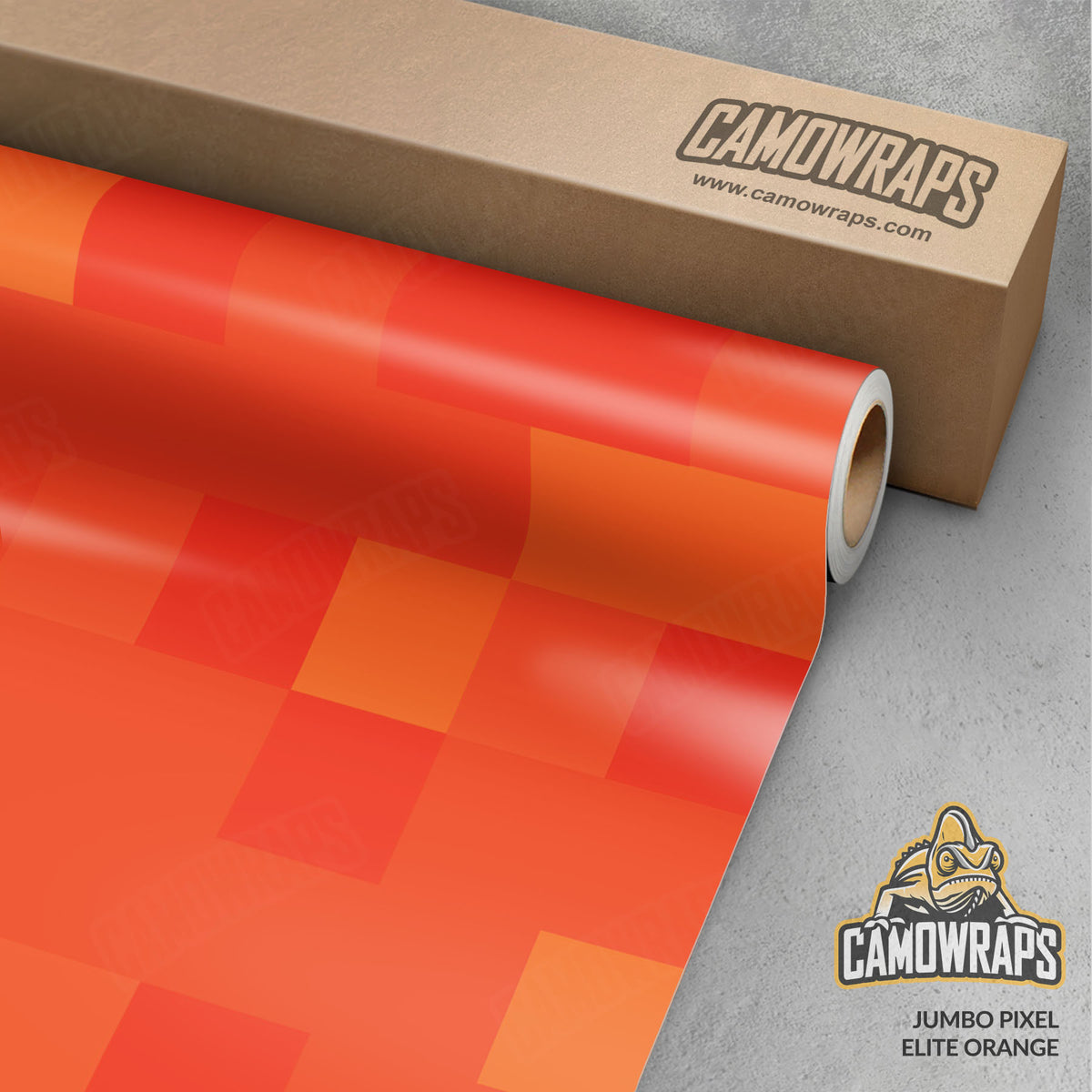Pixel Elite Orange Gun Skin Vinyl Wrap