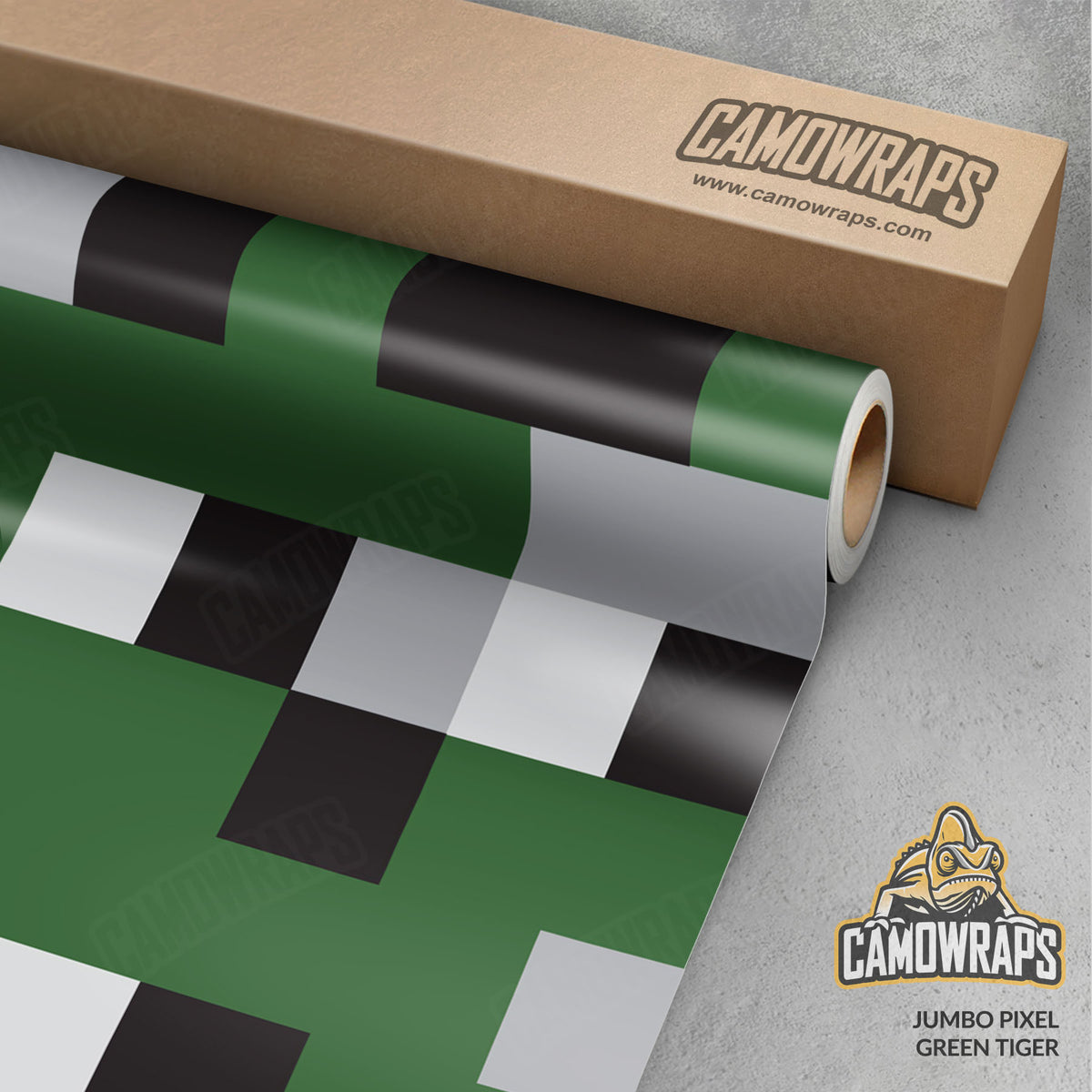 Pixel Green Tiger Gun Skin Vinyl Wrap