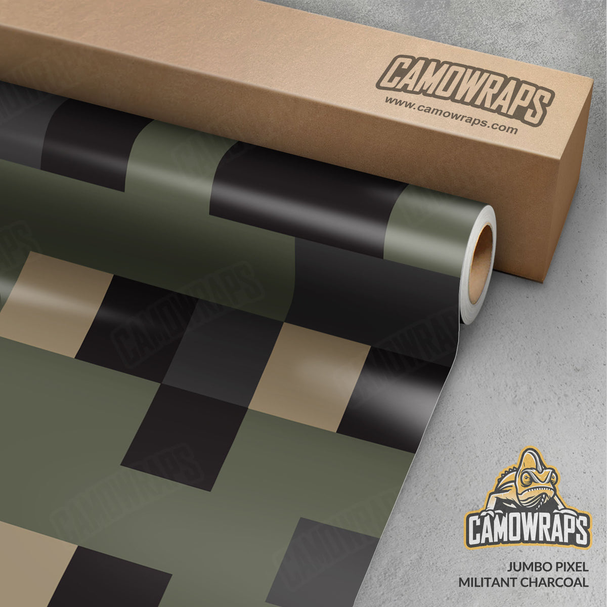 Pixel Militant Charcoal Gun Skin Vinyl Wrap