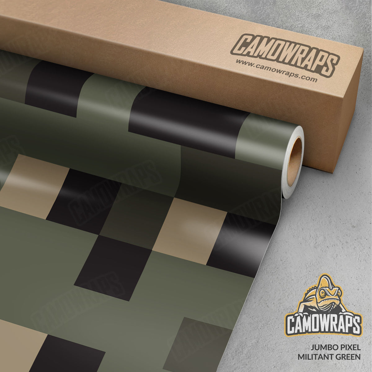 Pixel Militant Green Gun Skin Vinyl Wrap