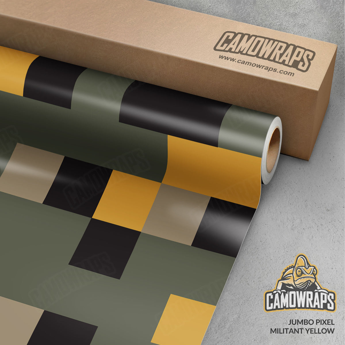 Pixel Militant Yellow Gun Skin Vinyl Wrap