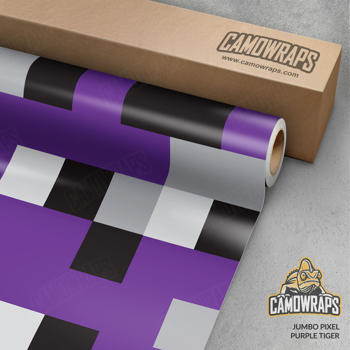 Pixel Purple Tiger Gun Skin Vinyl Wrap