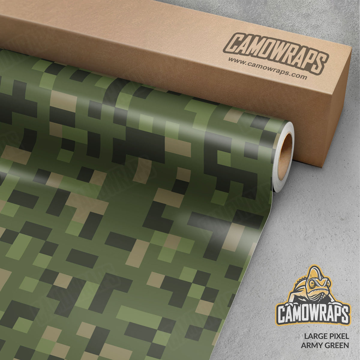 Pixel Army Green Gun Skin Vinyl Wrap