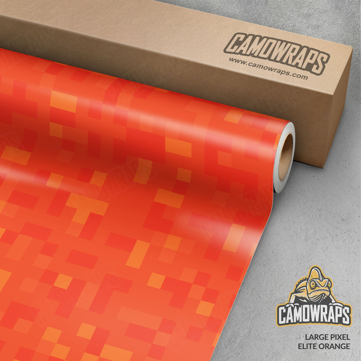 Pixel Elite Orange Gun Skin Vinyl Wrap