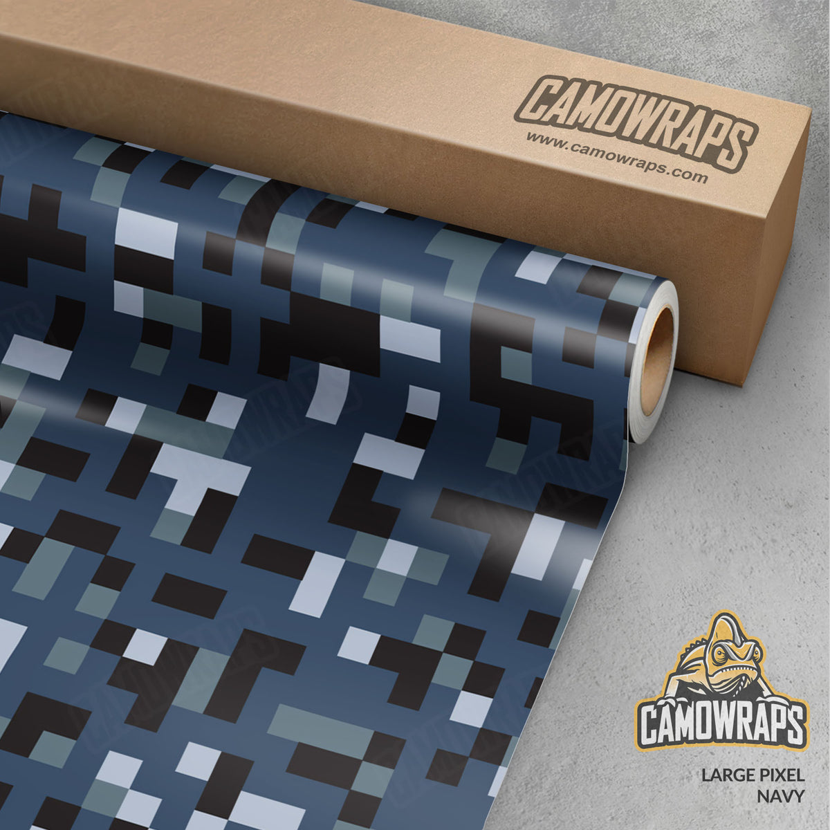 Pixel Navy Gun Skin Vinyl Wrap