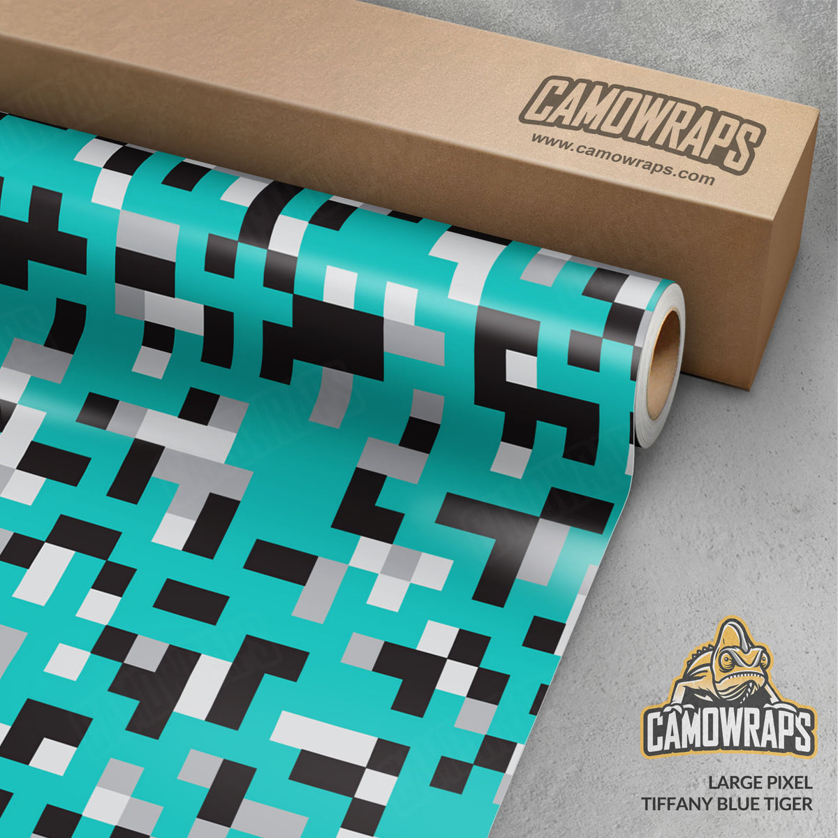 Pixel Tiffany Blue Tiger Gun Skin Vinyl Wrap