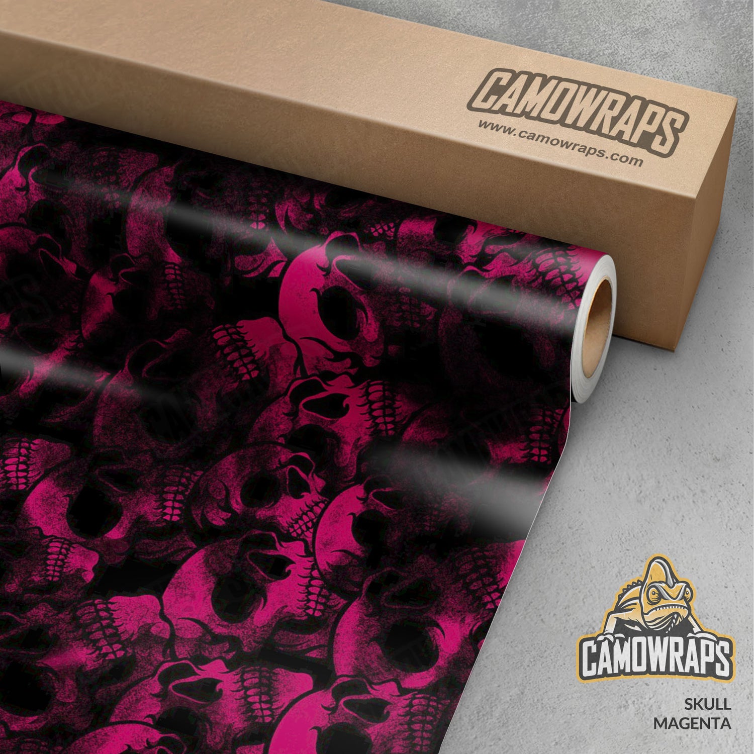 Skull Magenta Gun Skin Vinyl Wrap
