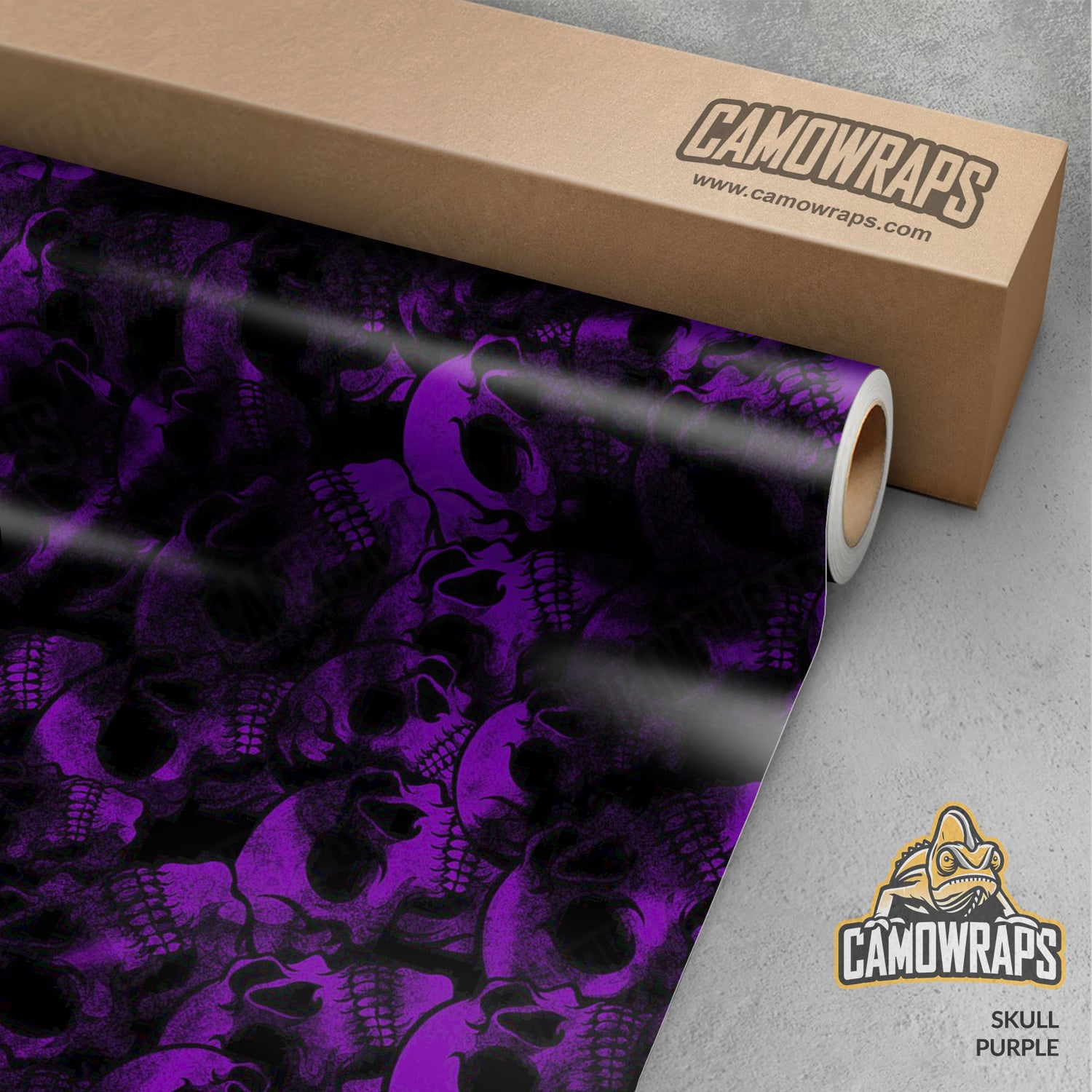 Skull Purple Gun Skin Vinyl Wrap