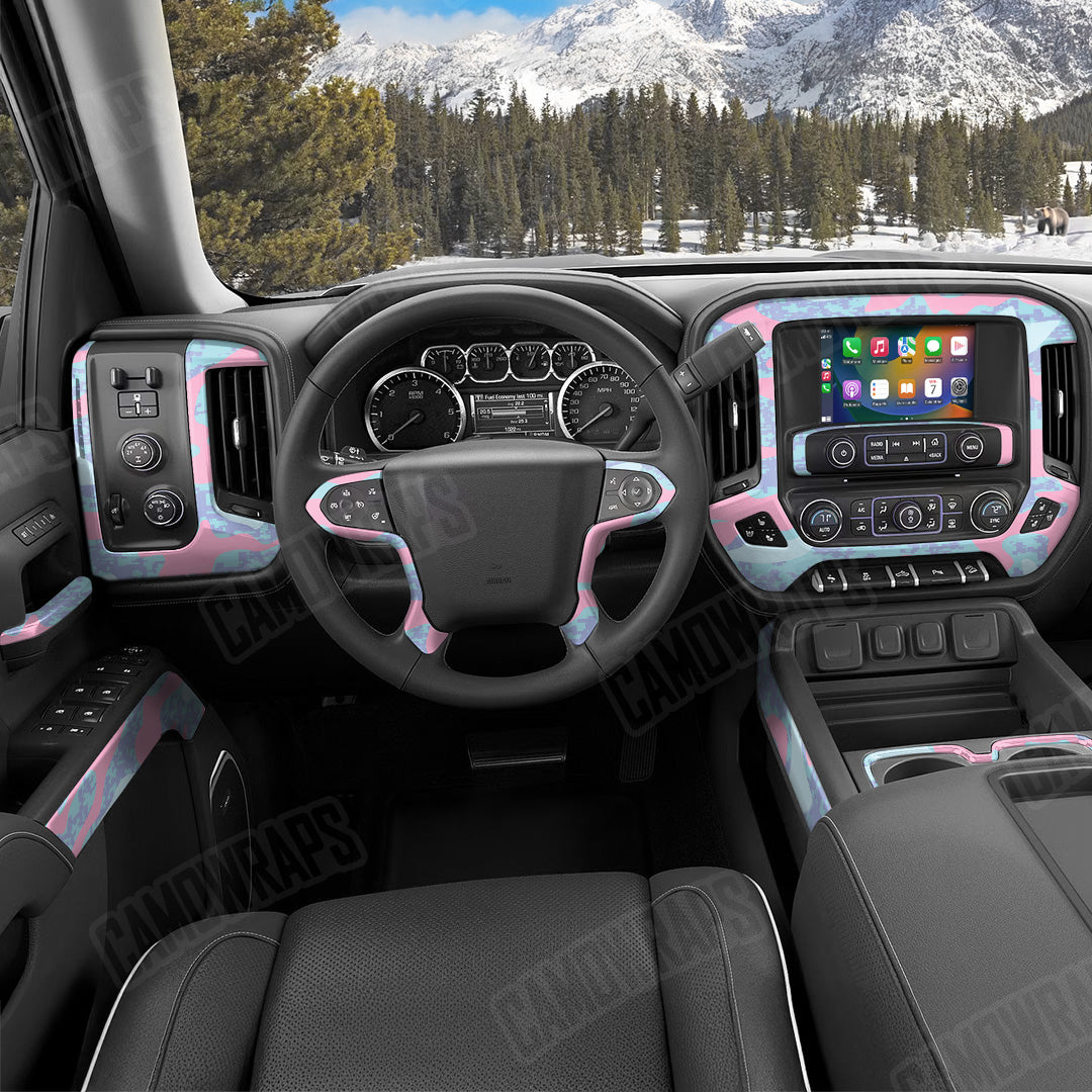Compound Cotton Candy Camo Car Interior Skin