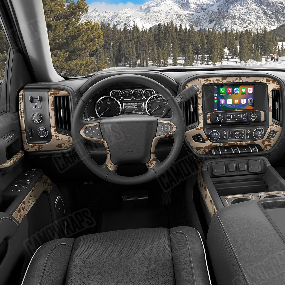 Compound Desert Camo Car Interior Skin