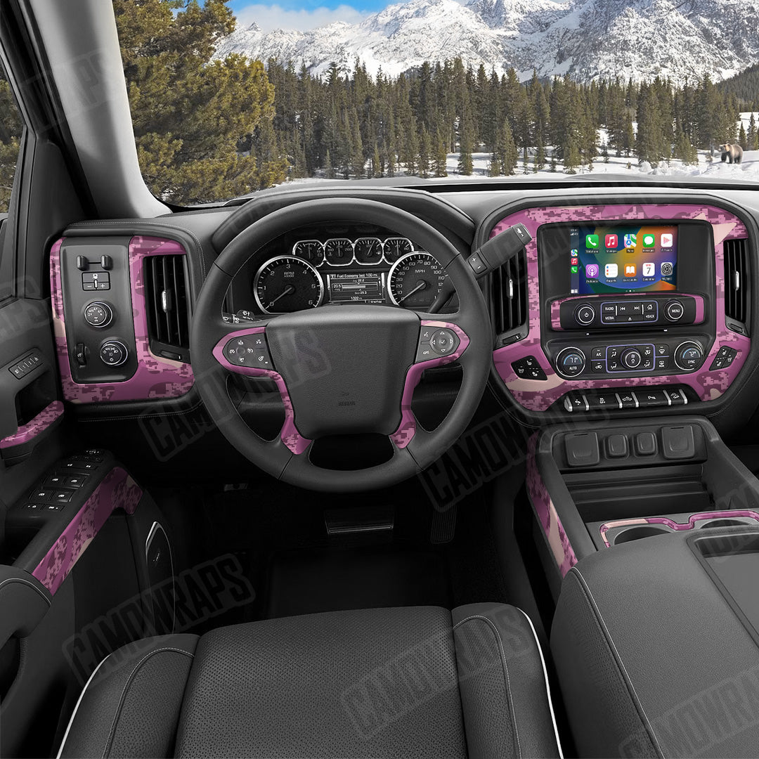 Compound Floral Camo Car Interior Skin
