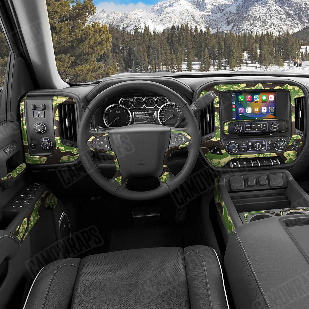 Compound Jungle Camo Car Interior Skin