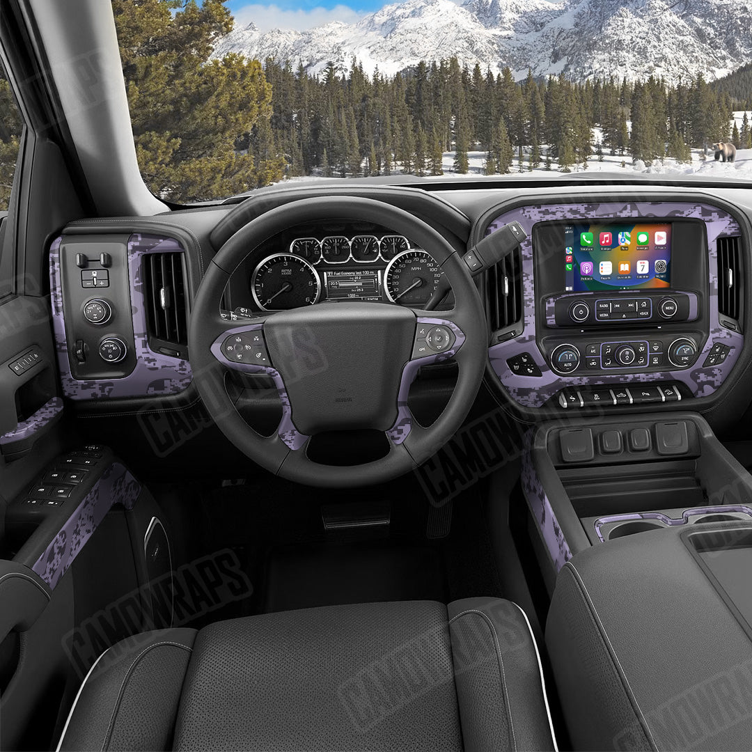 Compound Lilac Camo Car Interior Skin