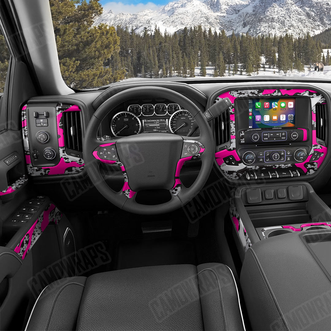 Compound Magenta Tiger Camo Car Interior Skin