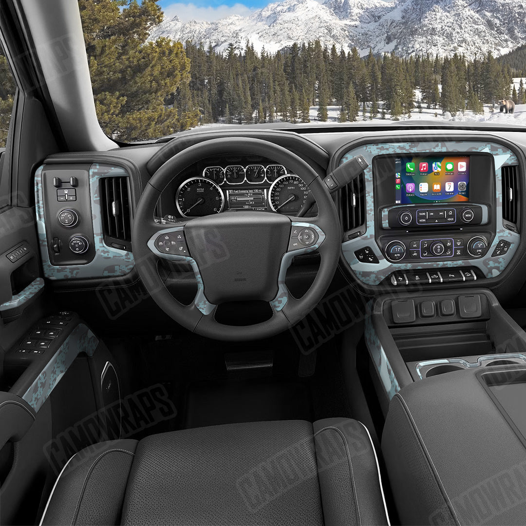 Compound Overcast Camo Car Interior Skin