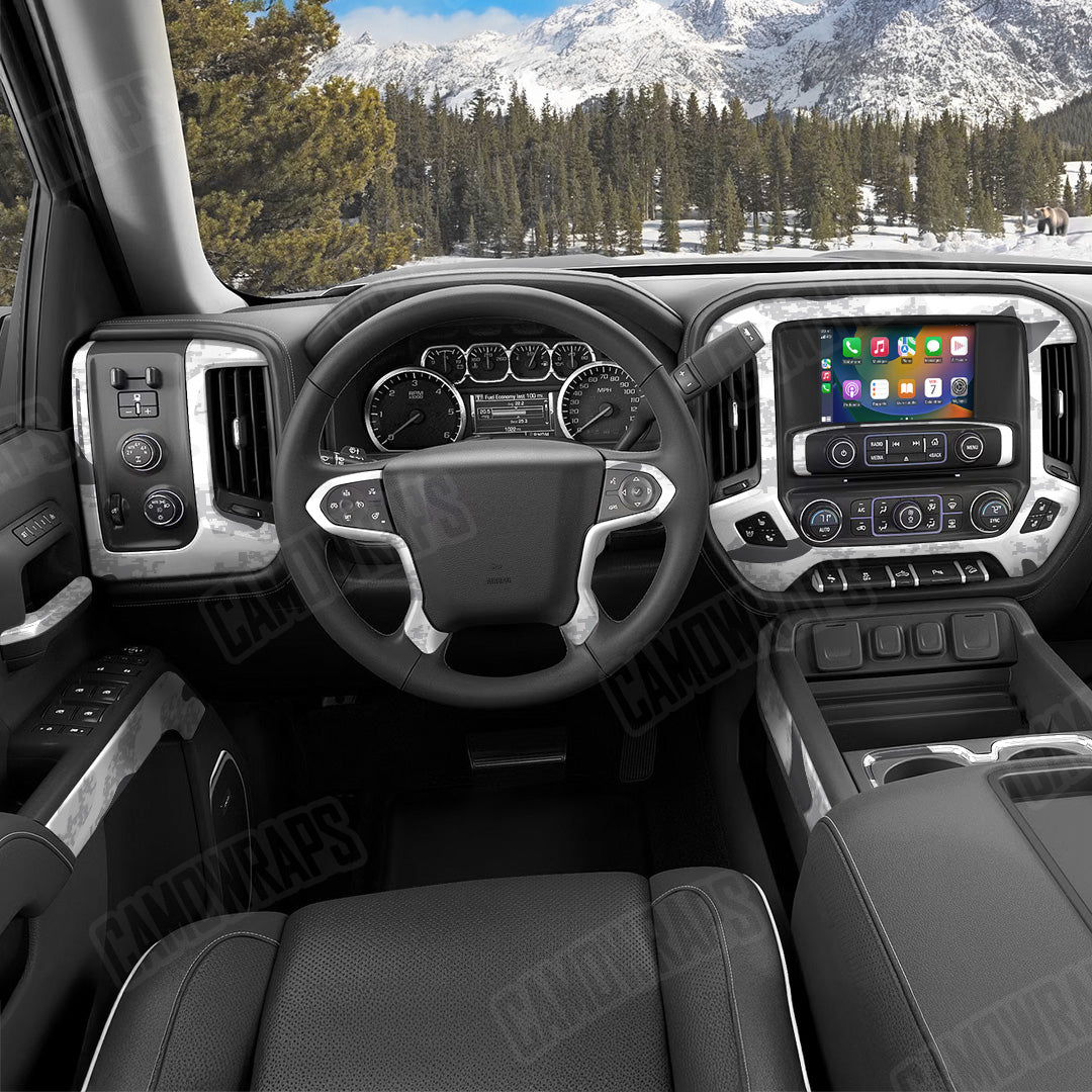 Compound Snow Camo Car Interior Skin