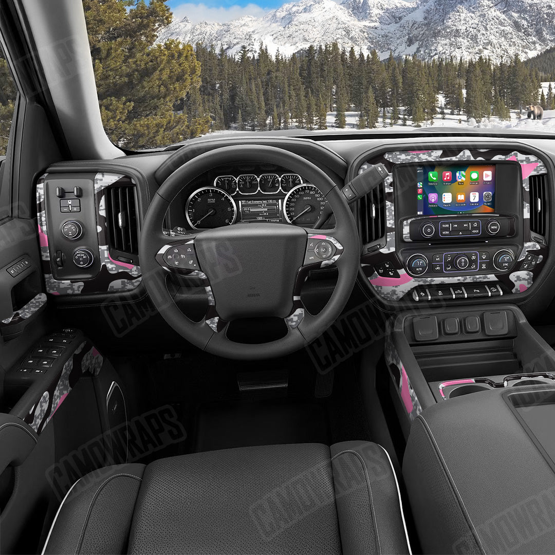 Compound Urban Pink Camo Car Interior Skin