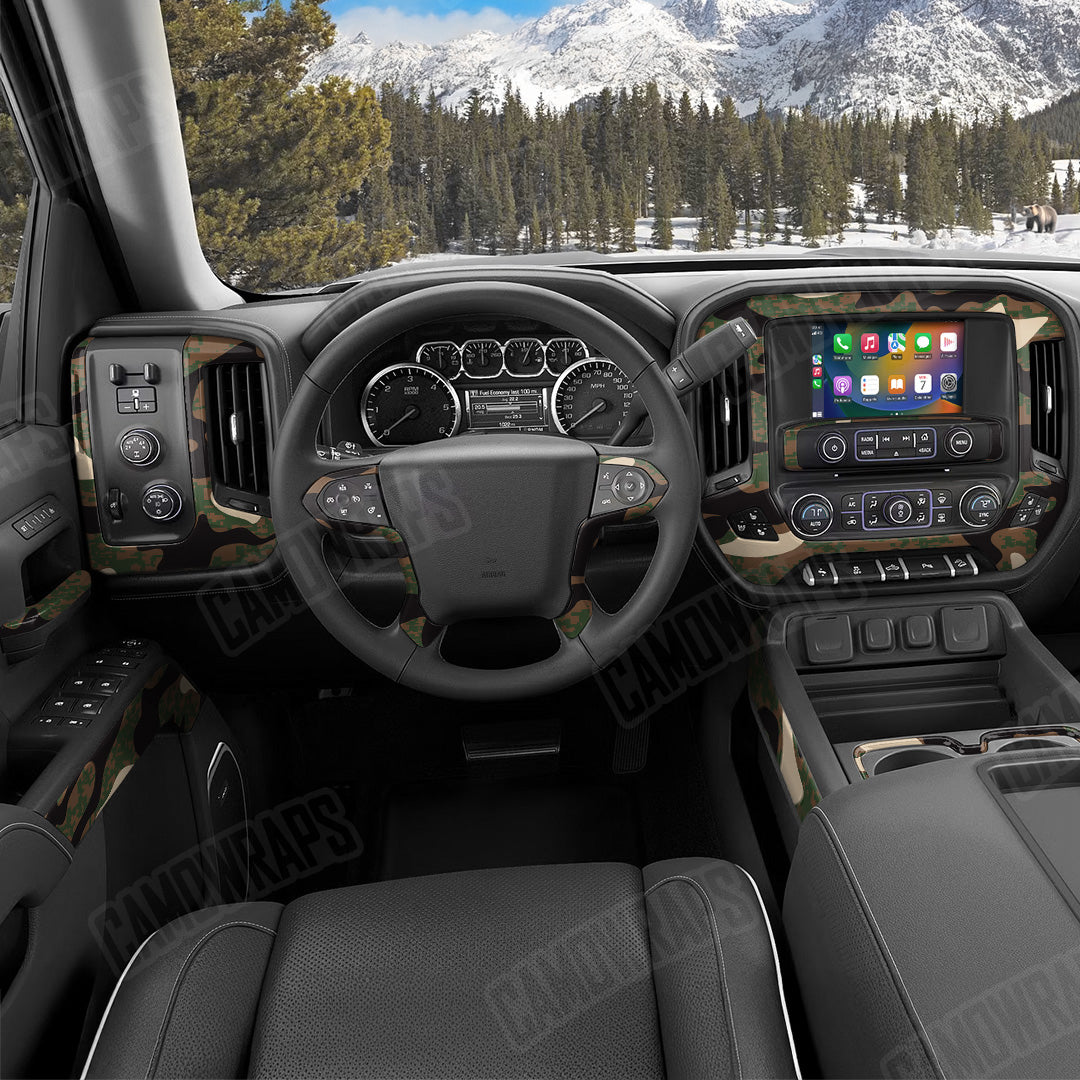 Compound Woodland Camo Car Interior Skin