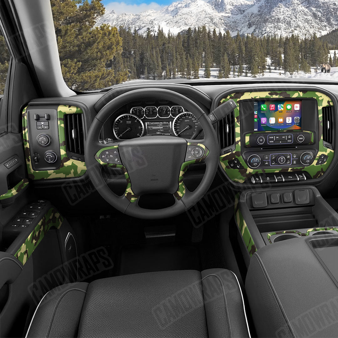 Erratic Jungle Camo Car Interior Skin