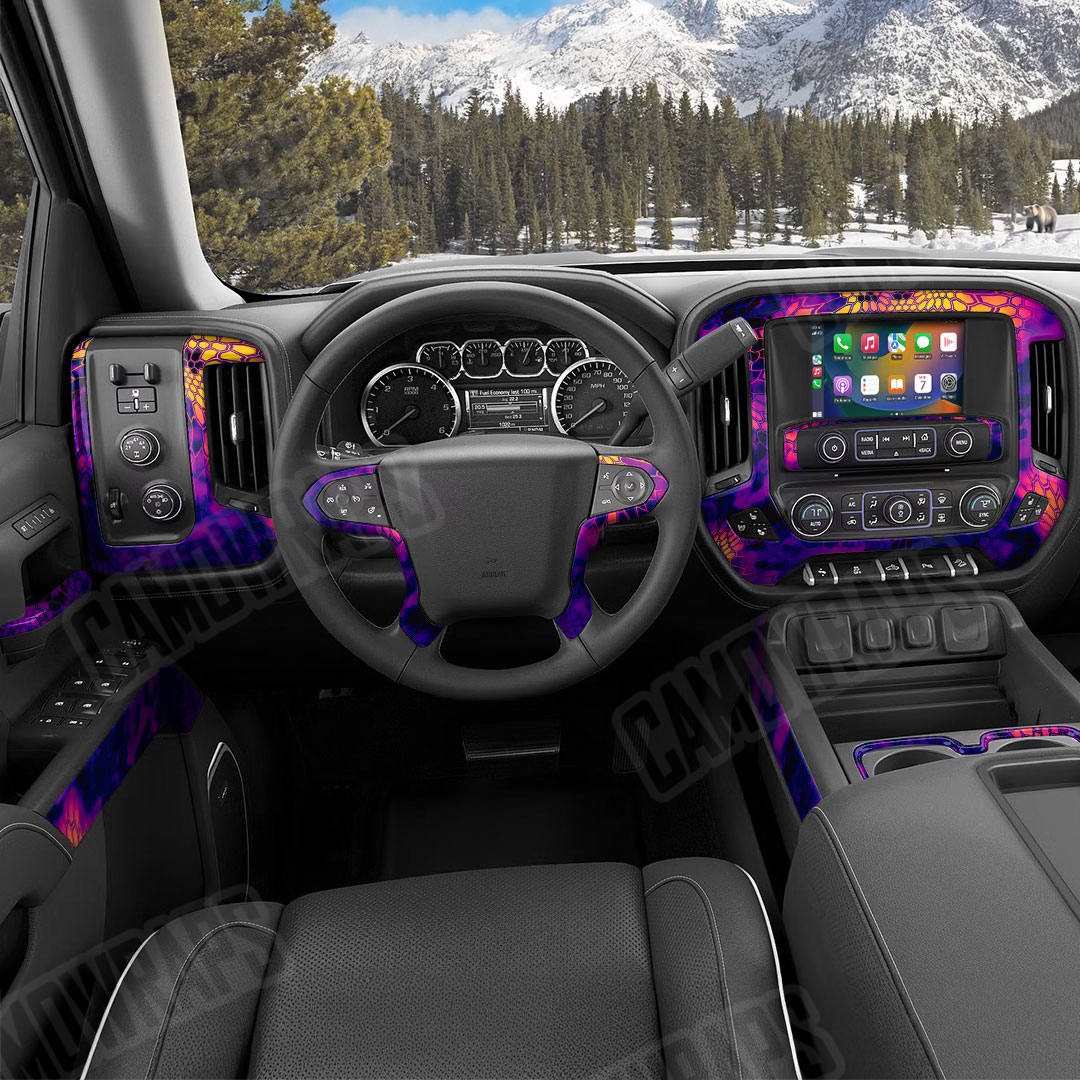 Kryptek Infrared Camo Car Interior Skin