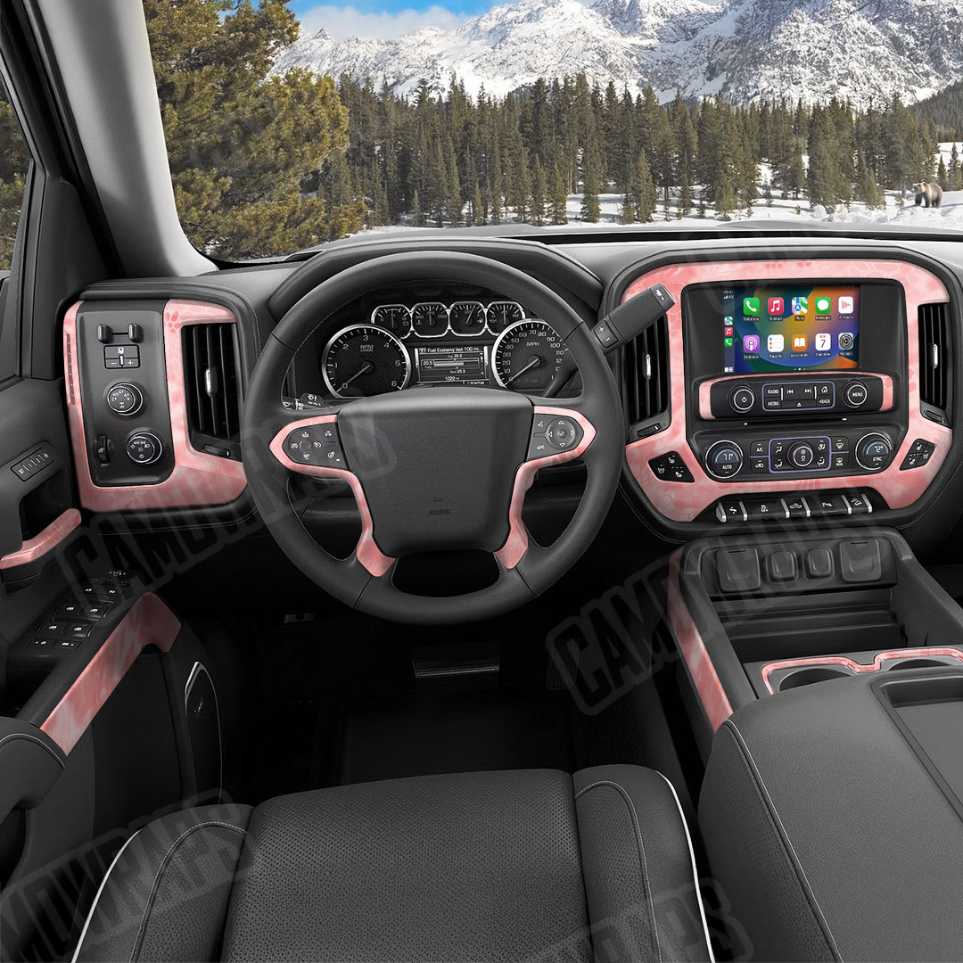 Kryptek Pink Camo Car Interior Skin