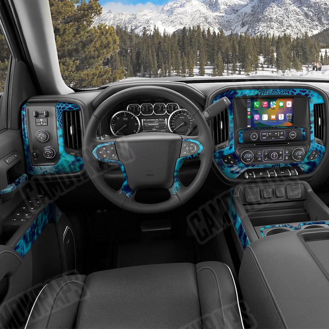 Kryptek Pontus Camo Car Interior Skin