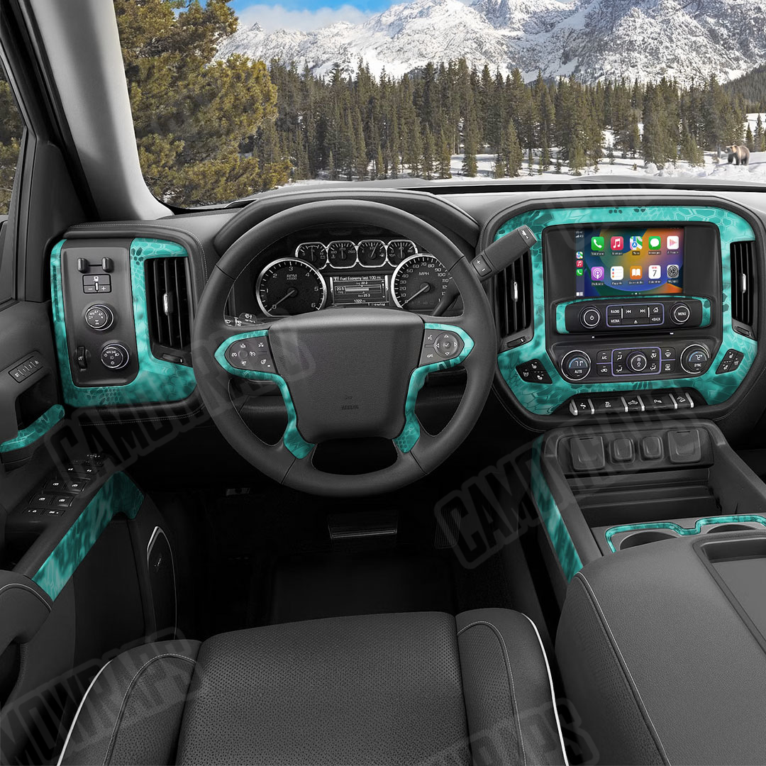 Kryptek Tiffany Blue Camo Car Interior Skin