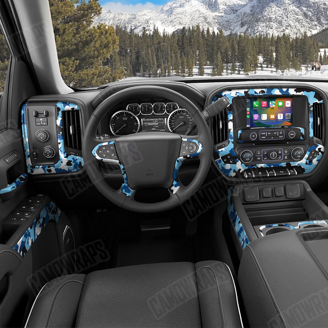 Cumulus Baby Blue Camo Car Interior Skin