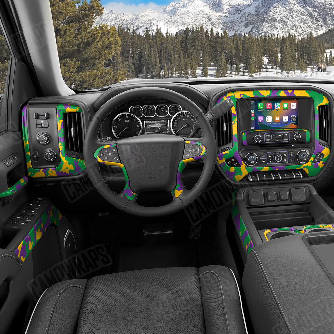 Cumulus Mardi Gras Camo Car Interior Skin