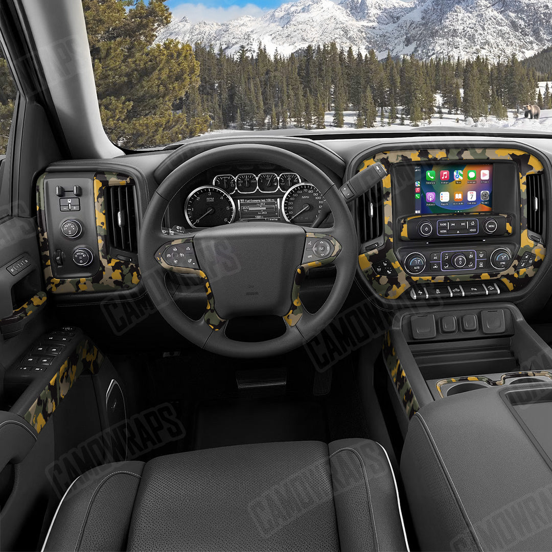 Cumulus Militant Yellow Camo Car Interior Skin