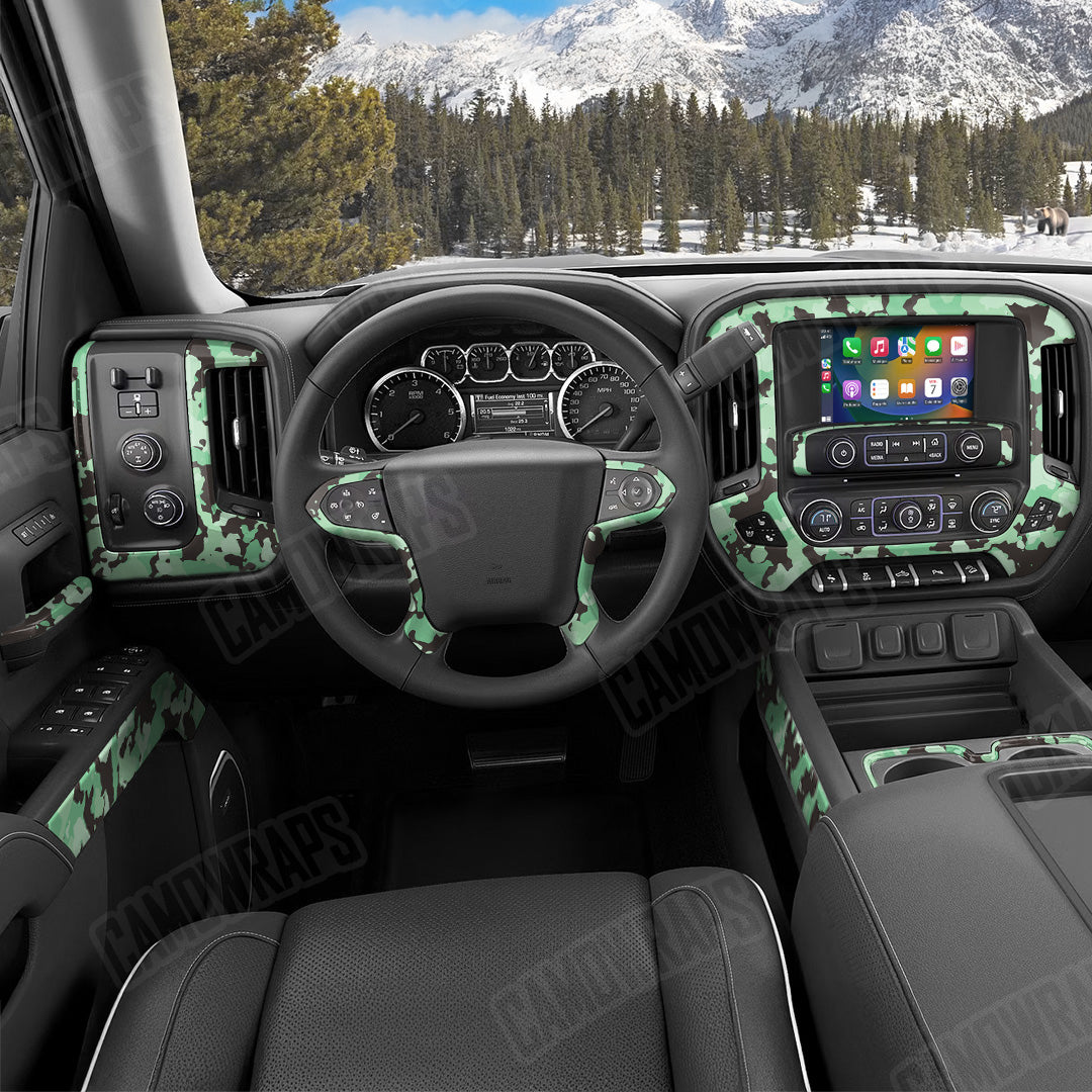 Cumulus Mint Chocolate Chip Camo Car Interior Skin