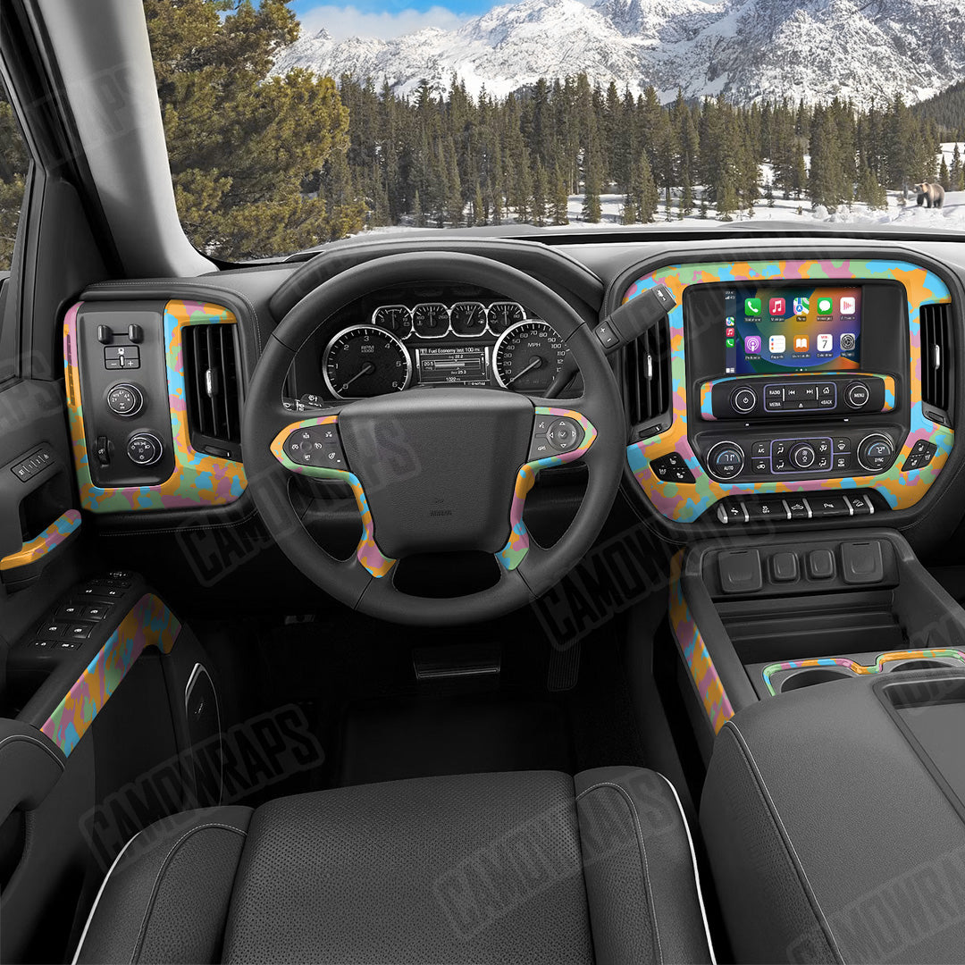 Cumulus Sherbert Camo Car Interior Skin
