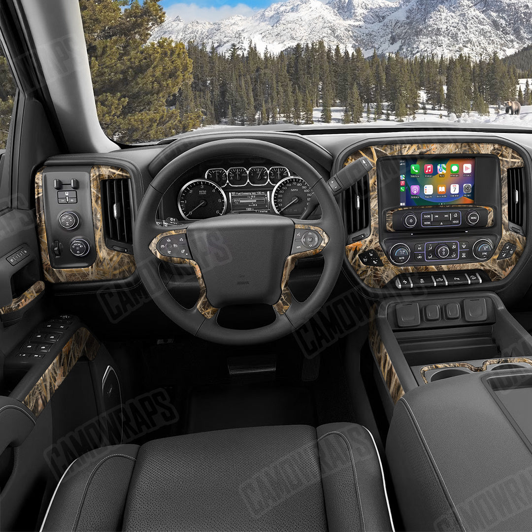 Nature Dry Grassland Duck Camo Car Interior Skin