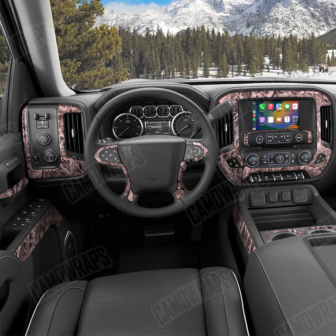 Nature Vintage Woodland Camo Car Interior Skin