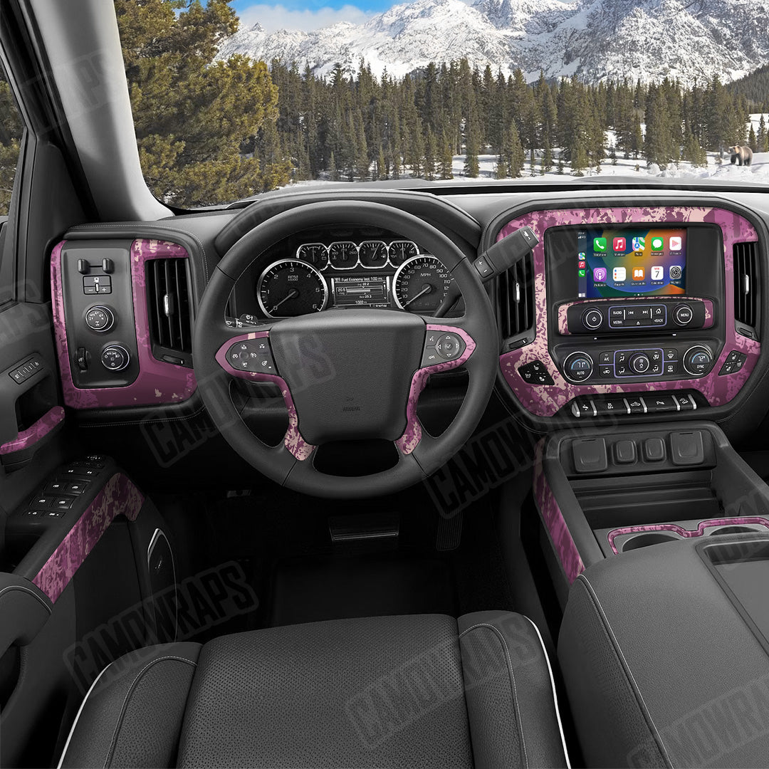Pasted Floral Camo Car Interior Skin