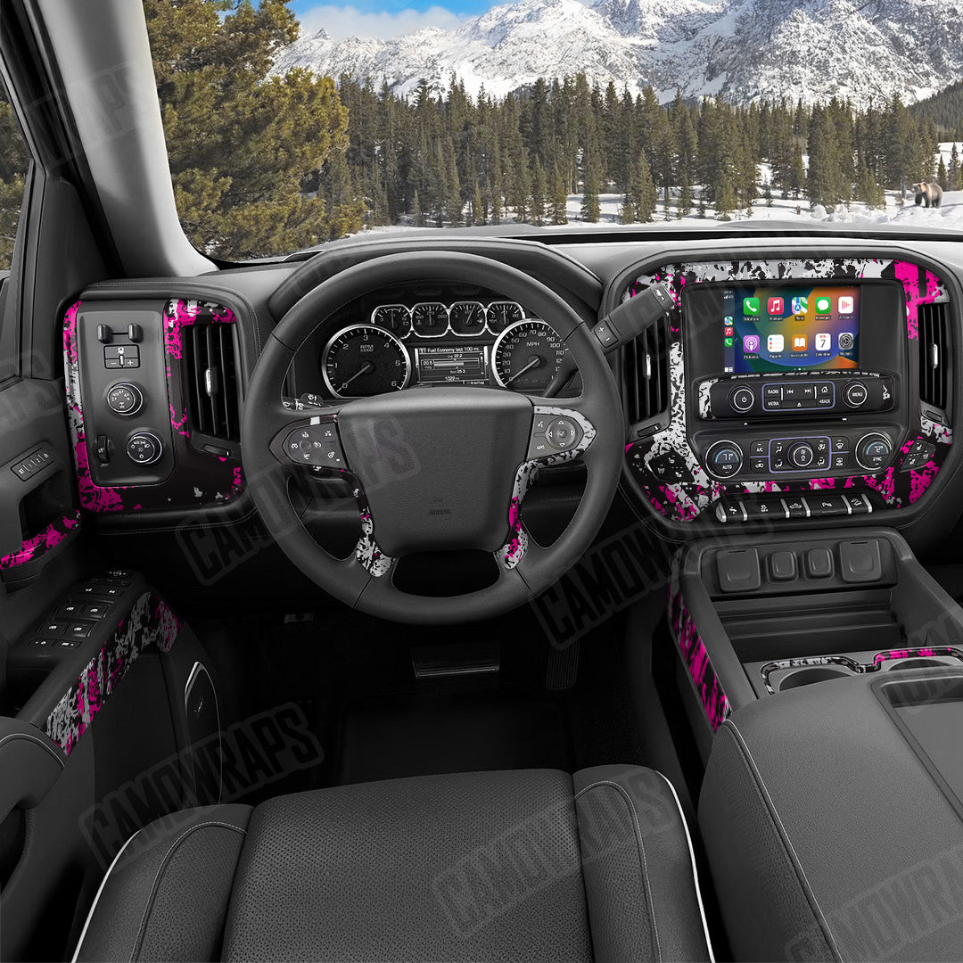 Pasted Magenta Tiger Camo Car Interior Skin