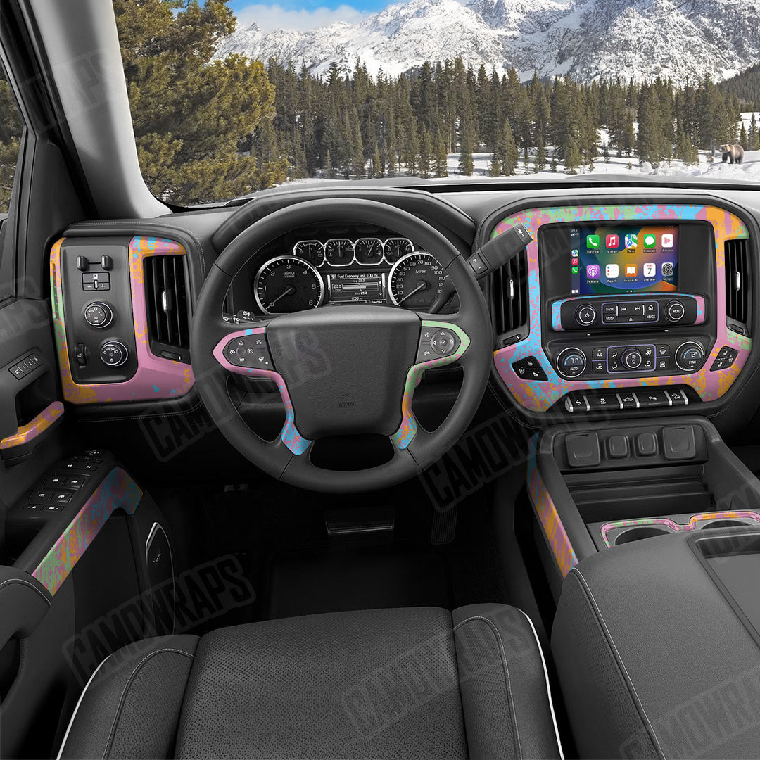 Pasted Sherbert Camo Car Interior Skin