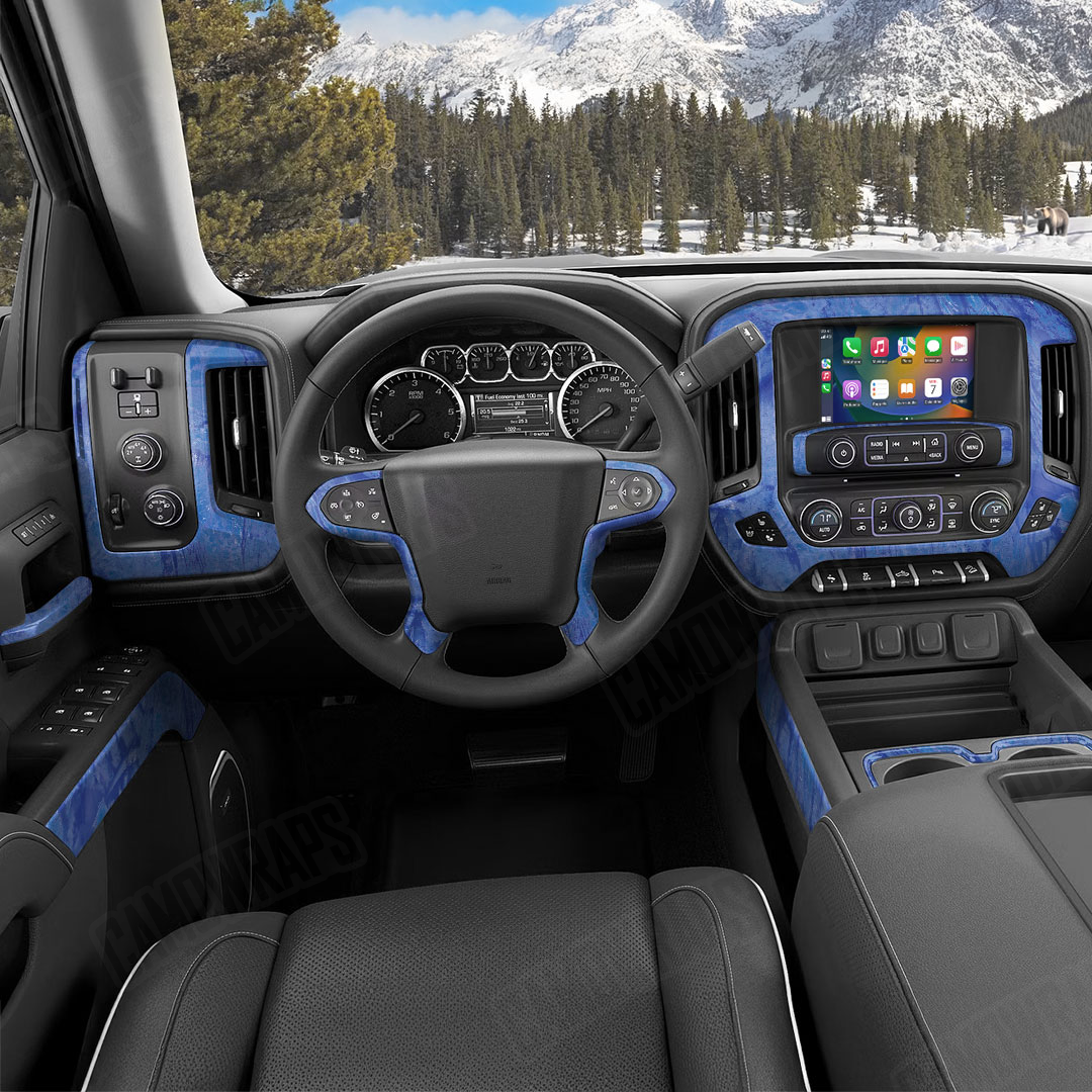Realtree Aspect Royal Blue Camo Car Interior Skin