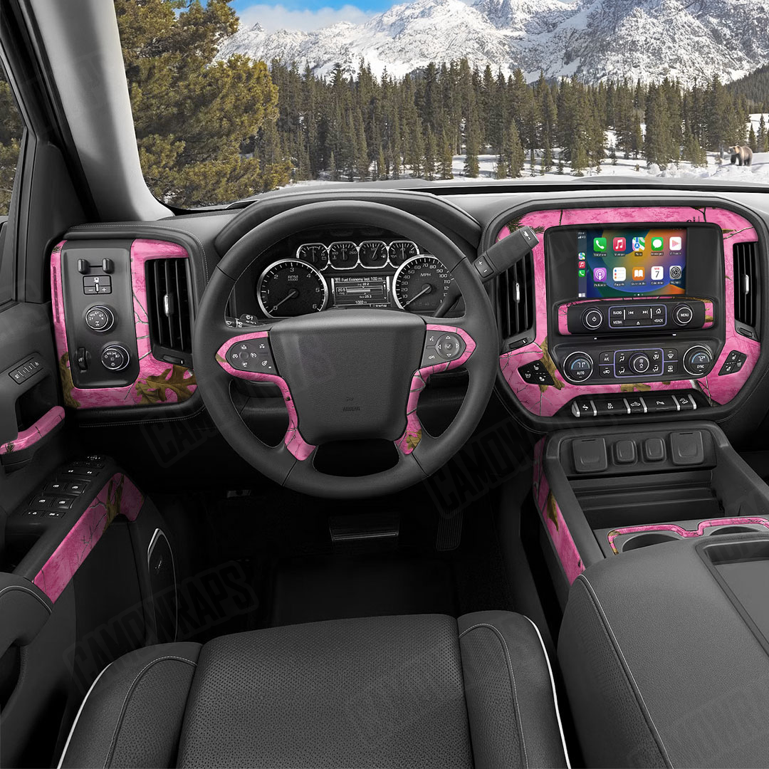 Realtree XTRA Colors Pink Camo Car Interior Skin