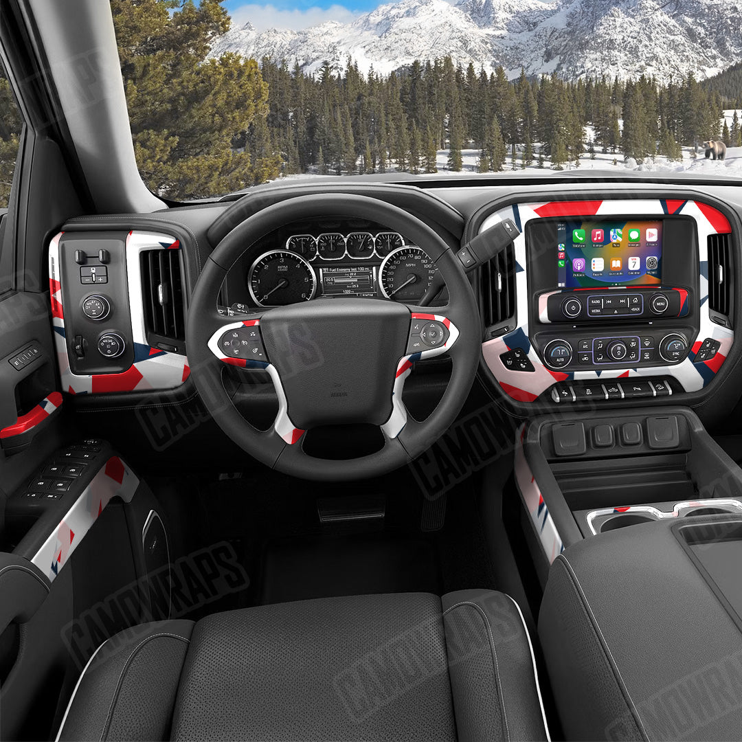 Shattered America Camo Car Interior Skin