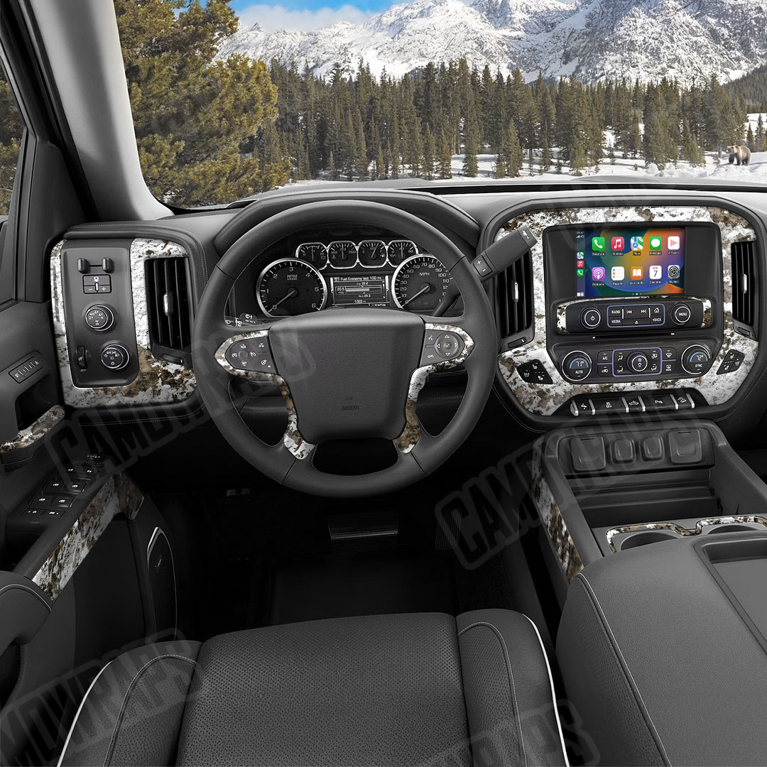 Substrate Snowfall Camo Car Interior Skin