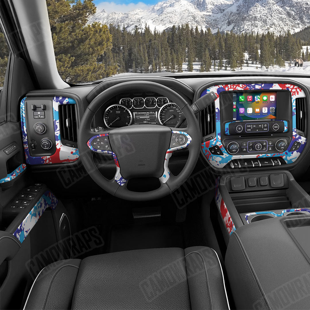 Tire Splatter M-Series Camo Car Interior Skin