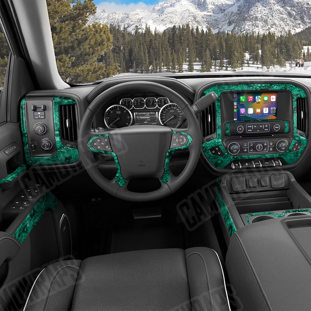 Toadaflage Teal Camo Car Interior Skin