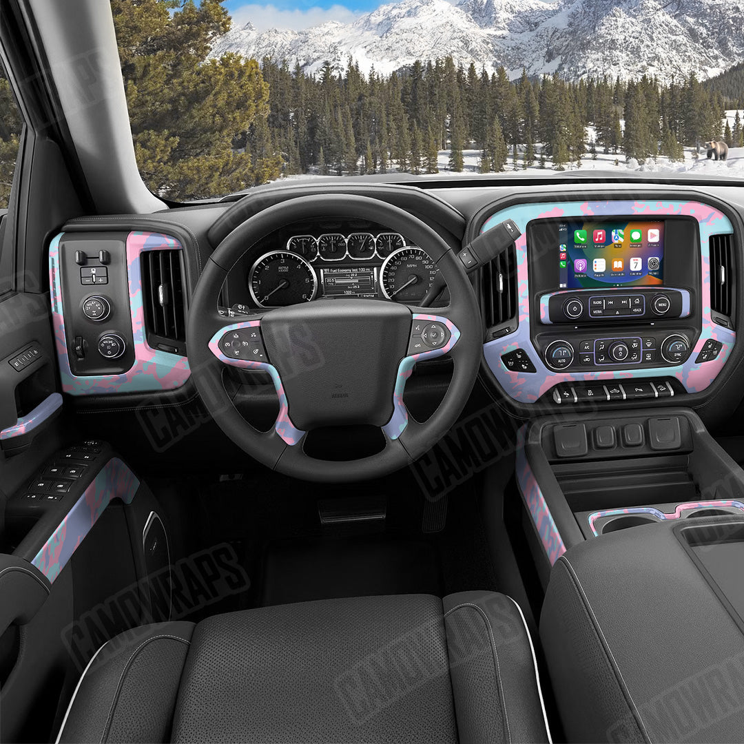 Treetop Cotton Candy Camo Car Interior Skin