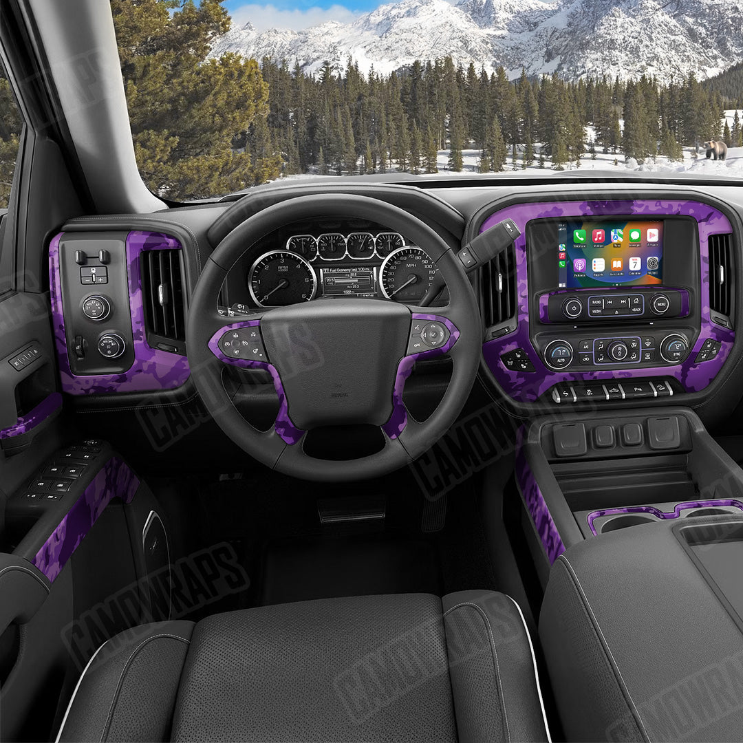 Treetop Elite Purple Camo Car Interior Skin