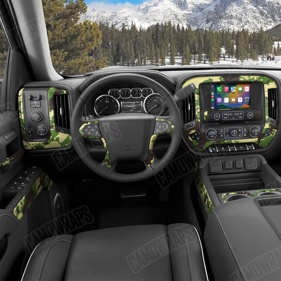 Treetop Jungle Camo Car Interior Skin