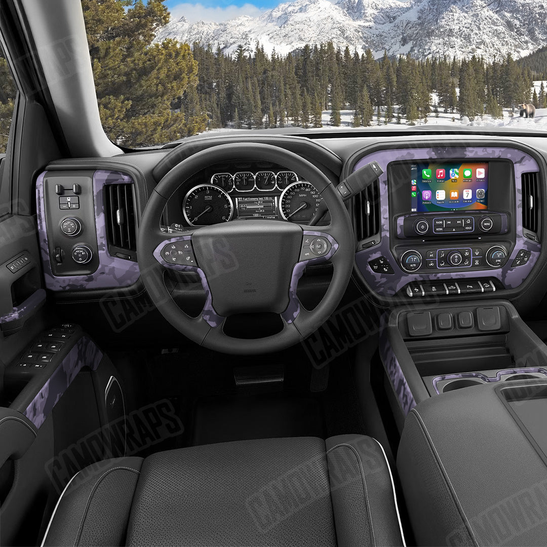 Treetop Lilac Camo Car Interior Skin