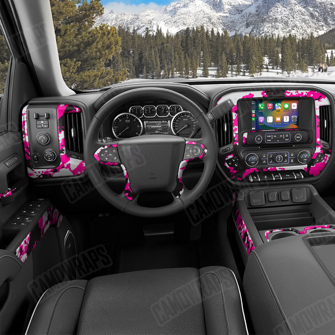 Treetop Magenta Tiger Camo Car Interior Skin